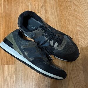 New Balance Black and Olive Sneakers
